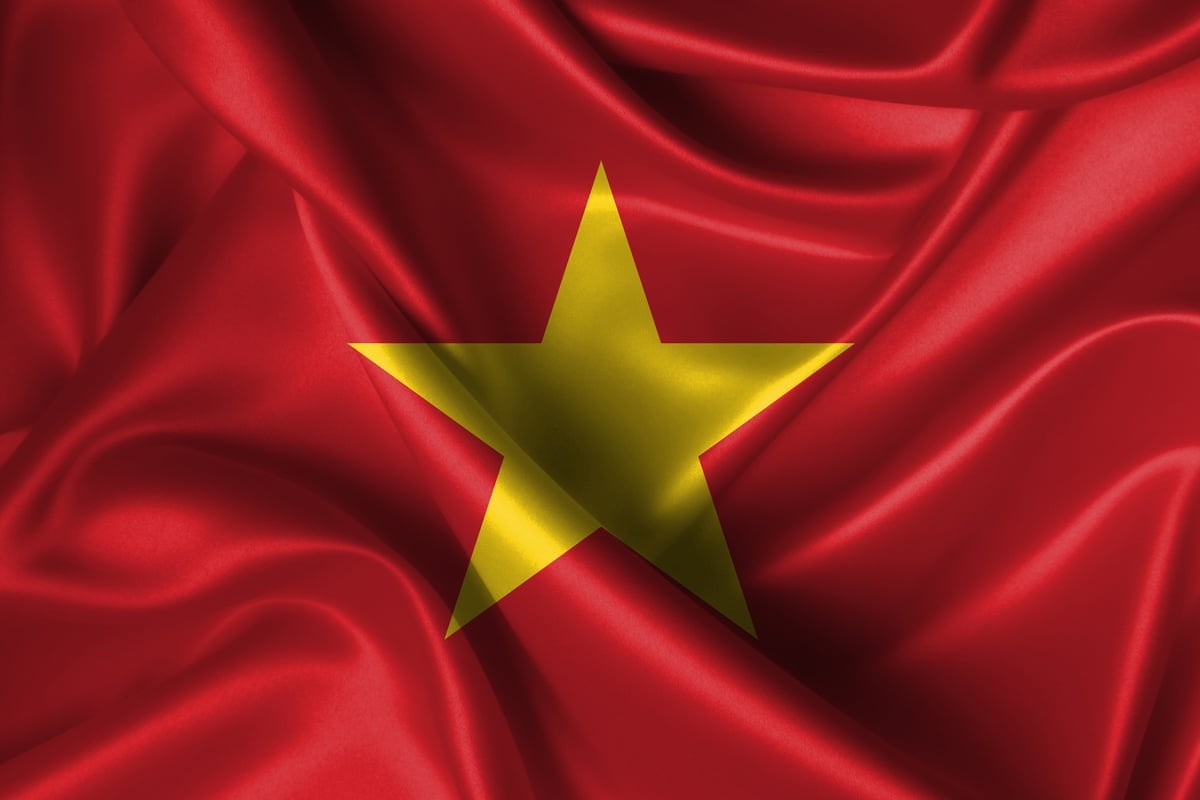 Wavy Flag of Vietnam